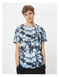 Koton Sports T-Shirt with Abstract Print. Crew Neck Short Sleeved.