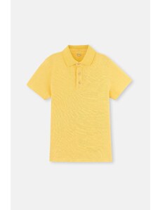 Dagi Yellow Pique Polo Neck T-Shirt