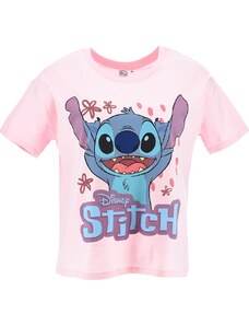 SVĚTLE RŮŽOVÉ DÁMSKÉ TRIČKO DISNEY - LILO AND STITCH Světle růžová