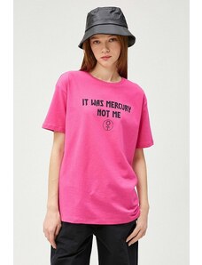 Koton Women's T-Shirt. 3sal10238k Pink.