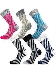 Fuski BOMA Spací ponožky - PROUŽEK bílá-černá 35-38 (23-25)