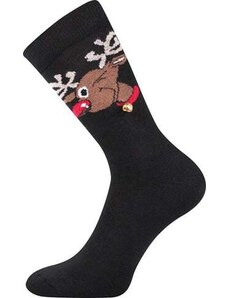 Fuski BOMA Vánoční ponožky RUDY černá 23-27 (35-41)