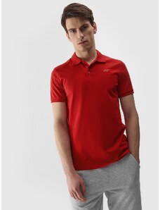 4F Pánské hladké polo tričko regular - červené