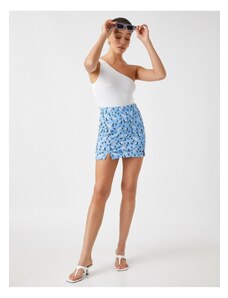 Koton Slit Floral Mini Skirt