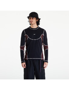 Pánské tričko Reebok Ribbed Training Long Sleeve T-Shirt Bordeaux/ Black