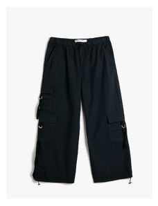 Koton Parachute Trousers Oversize Short Leg Stopper Pocket Cotton