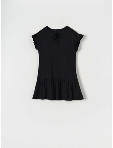 Sinsay - Mini šaty s volány - černá