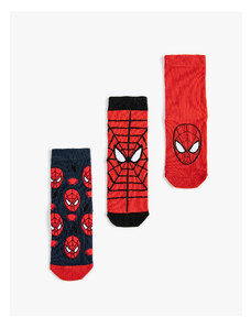 Koton 3-Piece Spider-Man Printed Socks Set Licensed