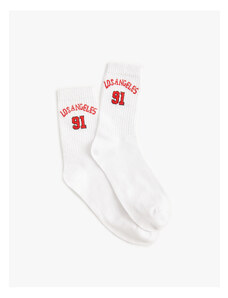 Koton College Socks With Embroidered Numbers