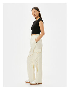 Koton Parachute Trousers with Cargo Pocket and Elastic Waist with Stopper