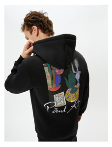 Koton Paul Klee Hooded Sweat Kangaroo Licensed Back Printed With Pocket