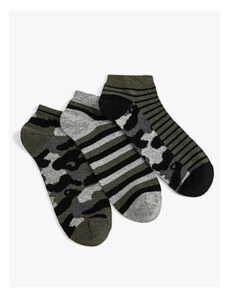 Koton Camouflage Patterned 3-Pack Bootie Sock Set