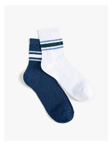 Koton Set of 2 Crepe Socks with Stripe Detail