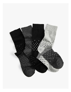 Koton Set of 4 Socks Multicolored Minimal Patterned