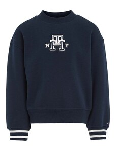 Dětská mikina Tommy Hilfiger tmavomodrá barva, s aplikací