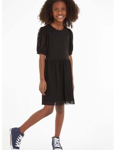 Dívčí šaty Tommy Hilfiger černá barva, mini