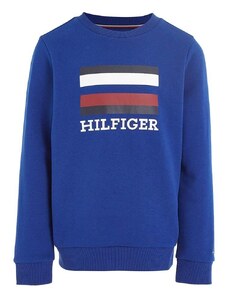 Dětská mikina Tommy Hilfiger tmavomodrá barva, s potiskem