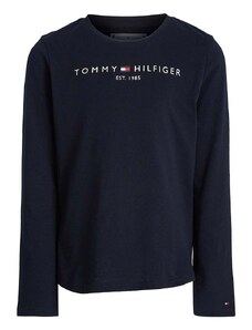 Dětská bavlněná košile s dlouhým rukávem Tommy Hilfiger tmavomodrá barva