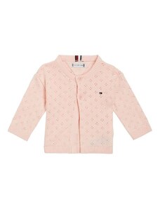 Dětský bavlněný svetr Tommy Hilfiger růžová barva