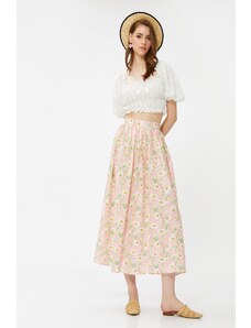 Koton Daisy Midi Flared Skirt