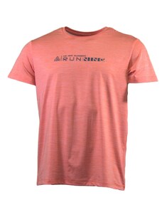 Peak peak round neck t shirt shining orange