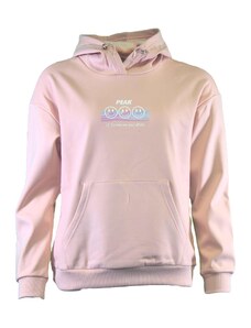Peak peak hoodie fleece sweater toffee pink