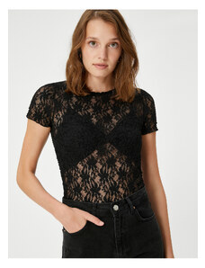 Koton Lace Short Sleeve T-Shirt