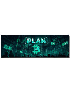 Obraz na plátně - Bitcoin Plan B city FeelHappy.cz
