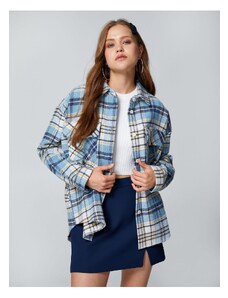 Koton Oversize Lumberjack Shirt with Two Pockets and Buttons