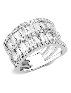 US Rhodiovaný dámský prsten s Cubic Zirconia z mosazi - Addison