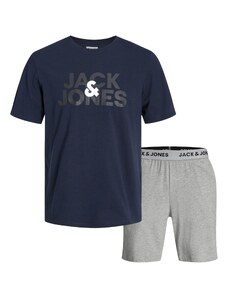 JACK & JONES Pyžamo krátké 'Ula' námořnická modř / antracitová / šedý melír / bílá