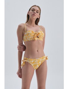 Dagi Yellow Strapless Covered Bikini Top