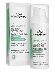Soaphoria dermacare+ cica repair sleeping mask noční regenerační maska vitamin b3 & centella 50ml