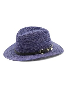 Letní slaměný klobouk Fedora - Marone Violette
