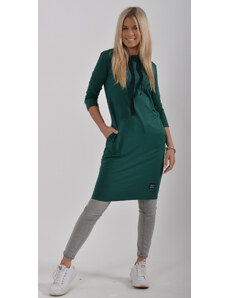 Enjoy Style Tmavě zelené mikinové šaty ES1922