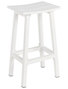Bílá hliníková zahradní barová židle Bizzotto Skipper