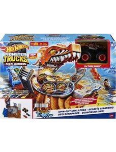 Mattel Hot Wheels Monster Trucks Arena World: Semi-Finals Asst - Tiger Shark's Spin Out Frenzy