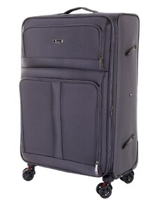 Velký cestovní kufr T-class 932, šedá, XL, model 2024, 78 x 51 x 31–35 cm, rozšiřitelný