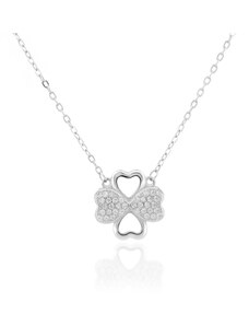 *Stříbrný náhrdelník Čtyřlístek pro štěstí | DG Šperky | Stříbro 925/1000