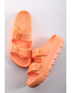 Ideal Oranžové pryžové nízké pantofle Darby