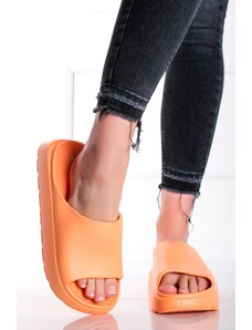 Ideal Oranžové pryžové pantofle na platformě Quinn