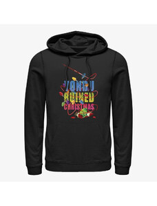 Pánská mikina Merch Marvel The Guardians of the Galaxy Holiday Special - Yondu Ruined Xmas Neon Unisex Hoodie Black
