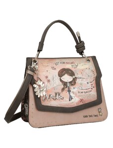 Anekke crossbody kabelka s klopou Peace & Love Pink