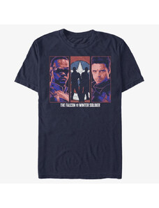 Pánské tričko Merch Marvel The Falcon and the Winter Soldier - Falcon Winter Soldier Group Unisex T-Shirt Navy Blue