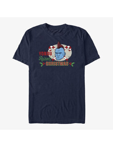 Pánské tričko Merch Marvel The Guardians of the Galaxy Holiday Special - Yondu Ruined Xmas Cartoon Unisex T-Shirt Navy Blue