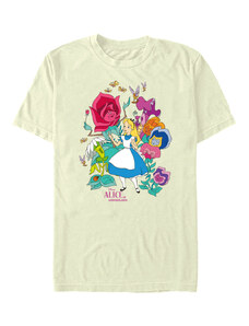 Pánské tričko Merch Disney Alice In Wonderland - ALICE CLASSIC FLORAL FOREST-2 - DSAX03WGLC Unisex T-Shirt Natural