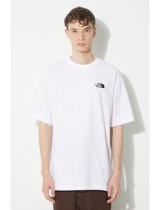 Bavlněné tričko The North Face M S/S Essential Oversize Tee bílá barva, s aplikací, NF0A87NRFN41