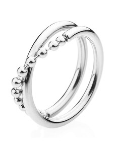 franco bene Perličkově zapletený prsten - stříbrný