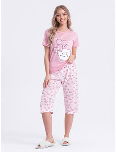 EDOTI Dámské pyžamo 280ULR - světle růžové