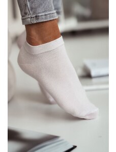 Dámské kotníkové ponožky Milena s Lurexem Bílá